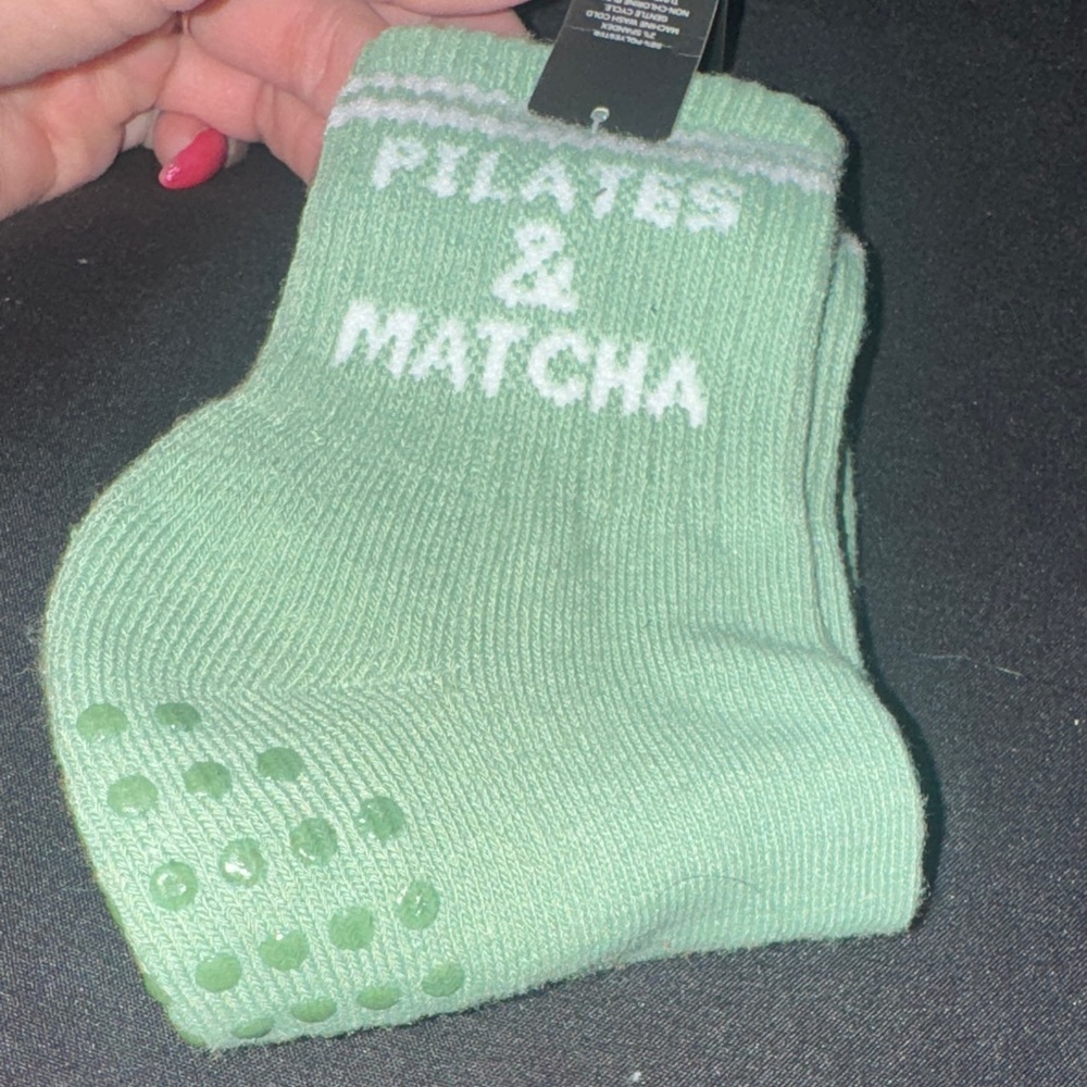 Pilates 2 Matcha Green Non-Slip Socks